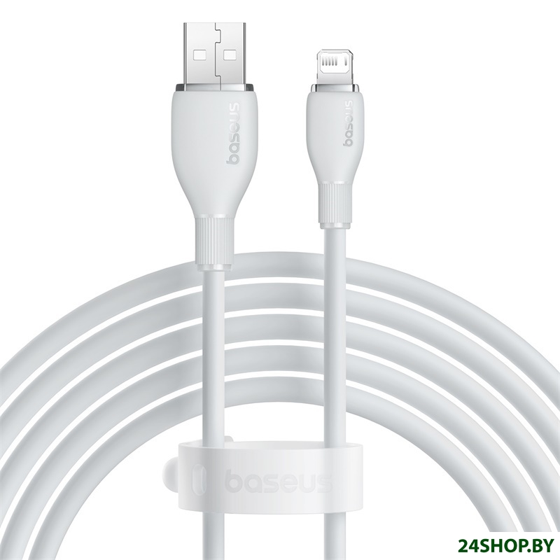 Кабель Baseus Pudding Series USB Type-A - Lightning (2 м, белый) Кабель Baseus Pudding Series USB Type-A - Lightning (2 м, белый)