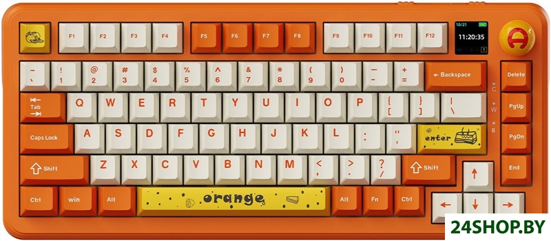 Клавиатура Ajazz AK820 Max Plus (оранжевый/белый, Ajazz Avocado) Клавиатура Ajazz AK820 Max Plus (оранжевый/белый, Ajazz Avocado)
