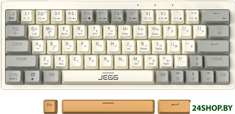 Клавиатура JEGG ZA63 Pro Beige Gray Yellow (TNT Yellow) Клавиатура JEGG ZA63 Pro Beige Gray Yellow (TNT Yellow)