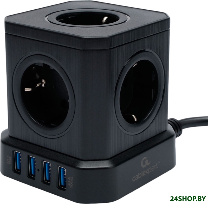 Сетевой фильтр Cablexpert TWR-5-U4-B-3 Сетевой фильтр Cablexpert TWR-5-U4-B-3