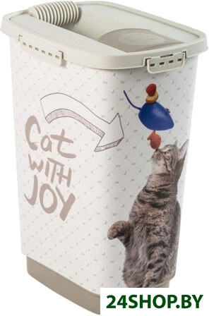 Контейнер для корма Rotho Cody Cat with Joy 25 л (белый) Контейнер для корма Rotho Cody Cat with Joy 25 л (белый)