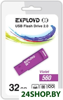 USB флэш-накопитель EXPLOYD 560 32GB (фиолетовый) (EX-32GB-560-Violet) USB флэш-накопитель EXPLOYD 560 32GB (фиолетовый) (EX-32GB-560-Violet)