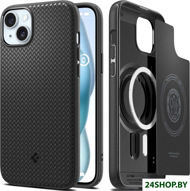 Чехол для телефона Spigen Mag Armor (MagFit) для iPhone 15 ACS06815 (черный) Чехол для телефона Spigen Mag Armor (MagFit) для iPhone 15 ACS06815 (черный)