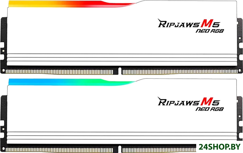 Оперативная память G.Skill Ripjaws M5 Neo RGB 2x16ГБ DDR5 6400 МГц F5-6400J3240G16GX2-RM5NRW Оперативная память G.Skill Ripjaws M5 Neo RGB 2x16ГБ DDR5 6400 МГц F5-6400J3240G16GX2-RM5NRW