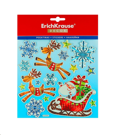 Набор наклеек Erich Krause Decor Праздничные сани (46721) Набор наклеек Erich Krause Decor Праздничные сани (46721)
