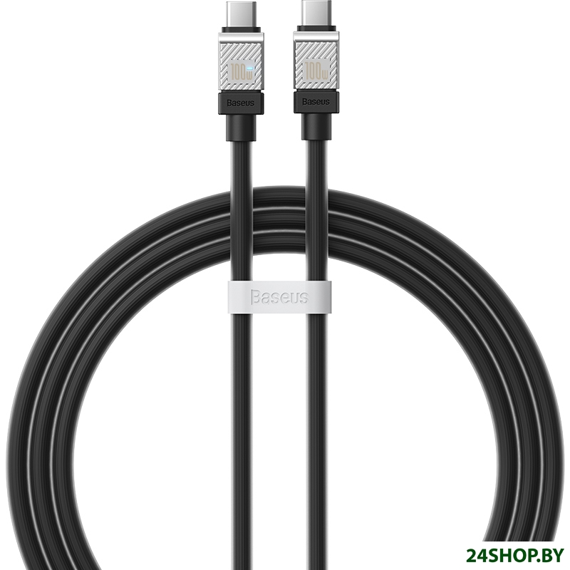 Кабель Baseus CoolPlay Series USB Type-C - USB Type-C (1 м, черный) Кабель Baseus CoolPlay Series USB Type-C - USB Type-C (1 м, черный)