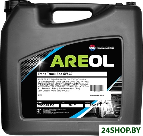 Моторное масло Areol Trans Truck Eco 5W-30 20л Моторное масло Areol Trans Truck Eco 5W-30 20л