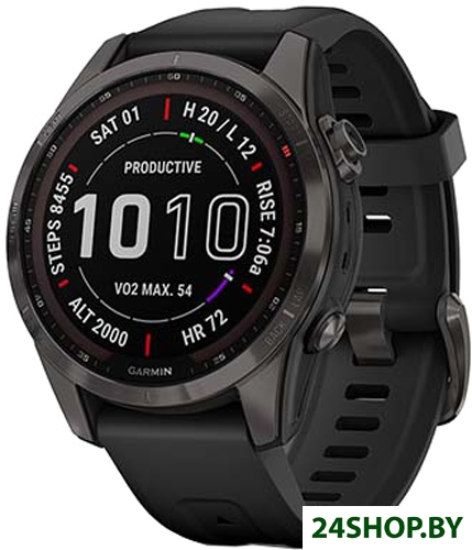 Умные часы Garmin Fenix 7S Sapphire Solar 42 мм (серый карбон/черный) Умные часы Garmin Fenix 7S Sapphire Solar 42 мм (серый карбон/черный)