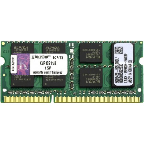 Оперативная память Kingston ValueRAM 8GB DDR3 SO-DIMM PC3-12800 (KVR16S11/8) Оперативная память Kingston ValueRAM 8GB DDR3 SO-DIMM PC3-12800 (KVR16S11/8)