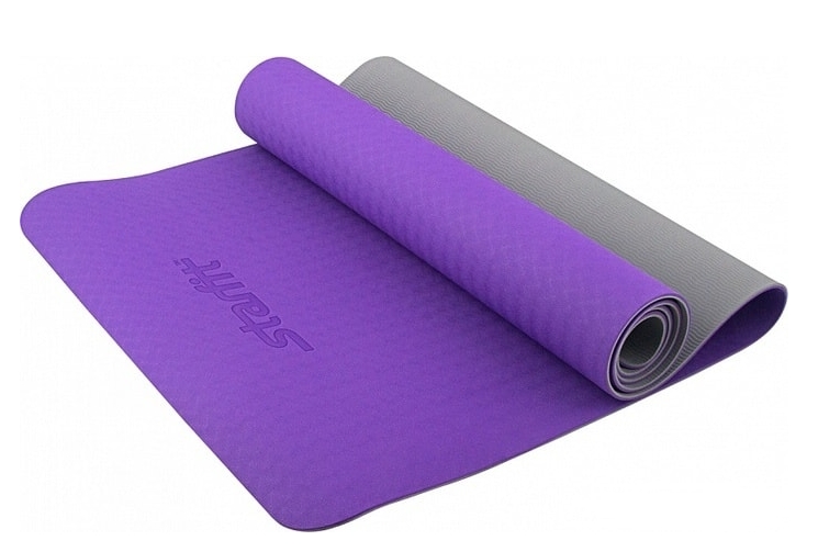 Коврик Starfit FM-201 TPE (5 мм, фиолетовый/серый) Коврик Starfit FM-201 TPE (5 мм, фиолетовый/серый)