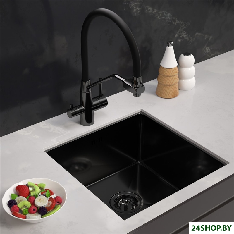 Кухонная мойка ARFEKA ECO AR 450*450 BLACK PVD NANO Кухонная мойка ARFEKA ECO AR 450*450 BLACK PVD NANO