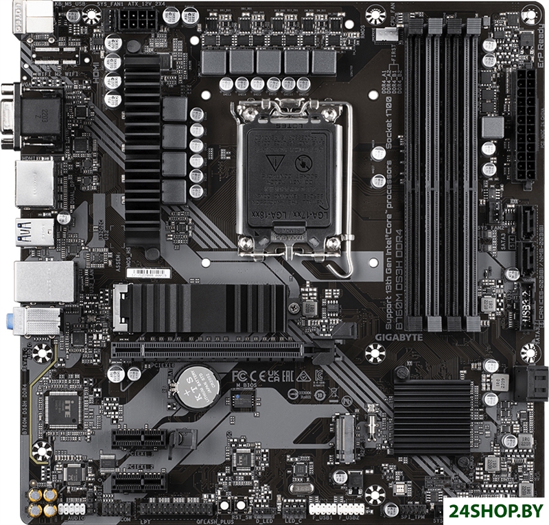 Материнская плата Gigabyte B760M DS3H DDR4 (rev. 1.0) Материнская плата Gigabyte B760M DS3H DDR4 (rev. 1.0)