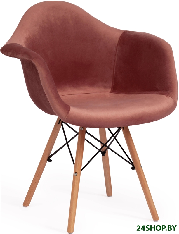 Стул с подлокотниками Secret De Maison Cindy Soft (Eames) mod. 101 (коралловый (HLR 44)/натуральный) Стул с подлокотниками Secret De Maison Cindy Soft (Eames) mod. 101 (коралловый (HLR 44)/натуральный)