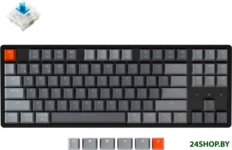 Клавиатура Keychron K8 Wireless RGB K8-J2 (Gateron G Pro Blue, нет кириллицы) Клавиатура Keychron K8 Wireless RGB K8-J2 (Gateron G Pro Blue, нет кириллицы)