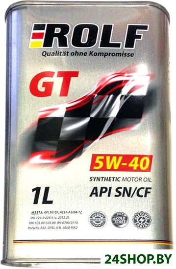 Моторное масло ROLF GT 5W-40 SN/CF 1л Моторное масло ROLF GT 5W-40 SN/CF 1л