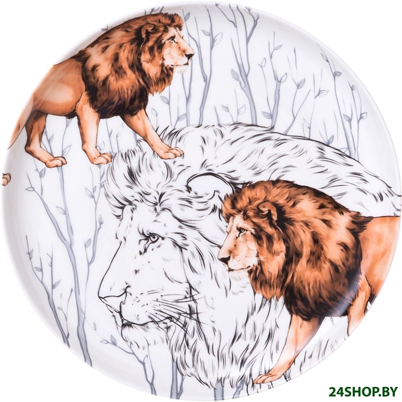 Тарелка десертная Lefard Animal world Лев 590-411 Тарелка десертная Lefard Animal world Лев 590-411
