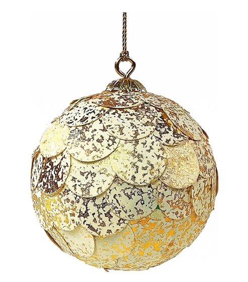Елочная игрушка EnjoyMe Paper ball en-ny0069 (золотистый мрамор) Елочная игрушка EnjoyMe Paper ball en-ny0069 (золотистый мрамор)
