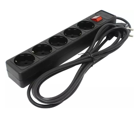 Сетевой фильтр SVEN Optima Base 5 розеток (3 м) (черный) Сетевой фильтр SVEN Optima Base 5 розеток (3 м) (черный)