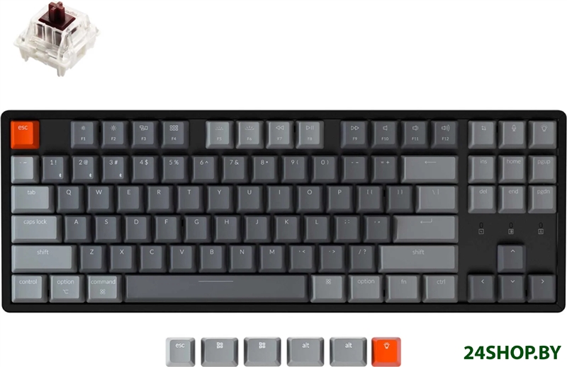 Клавиатура Keychron K8 Wireless RGB K8-J3 (Gateron G Pro Brown, нет кириллицы) Клавиатура Keychron K8 Wireless RGB K8-J3 (Gateron G Pro Brown, нет кириллицы)