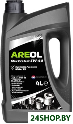 Моторное масло Areol Max Protect 5W-40 4л Моторное масло Areol Max Protect 5W-40 4л