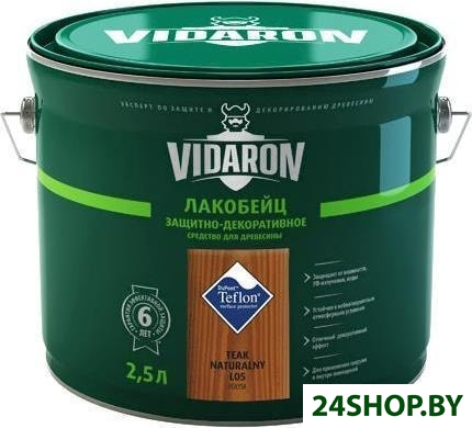 Лак Vidaron Лакобейц L05 2.5 л (натуральный тик) Лак Vidaron Лакобейц L05 2.5 л (натуральный тик)