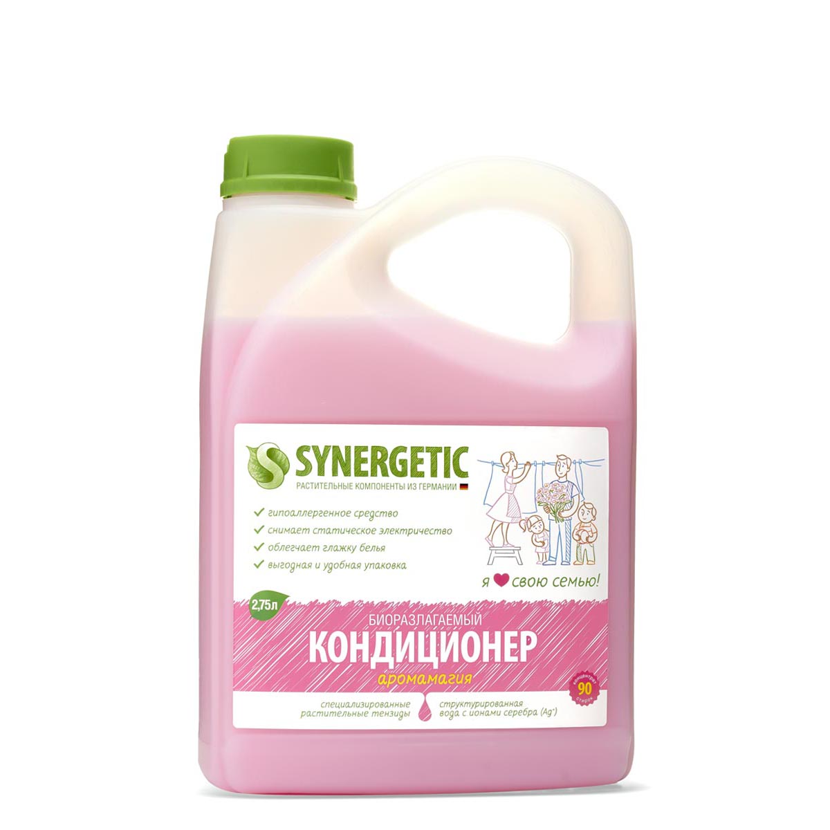 SYNERGETIC Биоразлагаемый кондиционер-ополаскиватель для белья, аромамагия, 2,75 л SYNERGETIC Биоразлагаемый кондиционер-ополаскиватель для белья, аромамагия, 2,75 л
