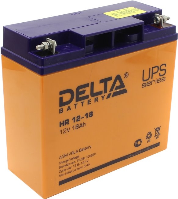 Аккумулятор для ИБП Delta HR 12-18 Аккумулятор для ИБП Delta HR 12-18