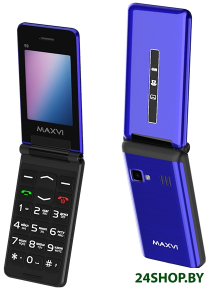 Кнопочный телефон Maxvi E9 (синий) Кнопочный телефон Maxvi E9 (синий)