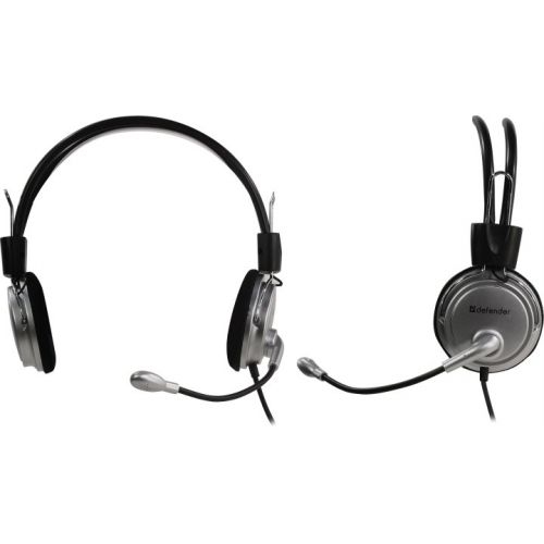 Наушники Defender Aura 120 (черный/серебристый) (63120) Наушники Defender Aura 120 (черный/серебристый) (63120)