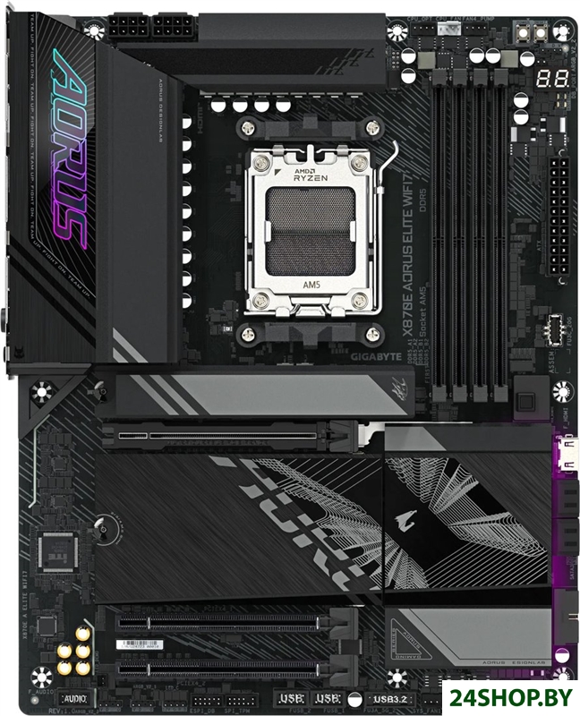 Материнская плата Gigabyte X870E Aorus Elite WiFi7 (rev. 1.2) Материнская плата Gigabyte X870E Aorus Elite WiFi7 (rev. 1.2)