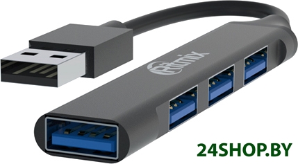 USB-хаб Ritmix CR-4400 Metal USB-хаб Ritmix CR-4400 Metal