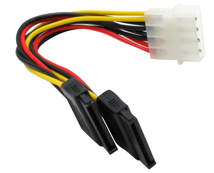 Переходник питания SATA-устройств Orient (1big ->2SATA) 0.16 м Переходник питания SATA-устройств Orient (1big ->2SATA) 0.16 м