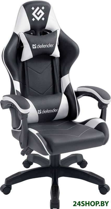 Игровое (геймерское) кресло Defender Companion (черный/белый) (64023) Игровое (геймерское) кресло Defender Companion (черный/белый) (64023)
