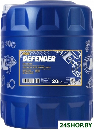 Моторное масло Mannol Defender 10W-40 20л Моторное масло Mannol Defender 10W-40 20л