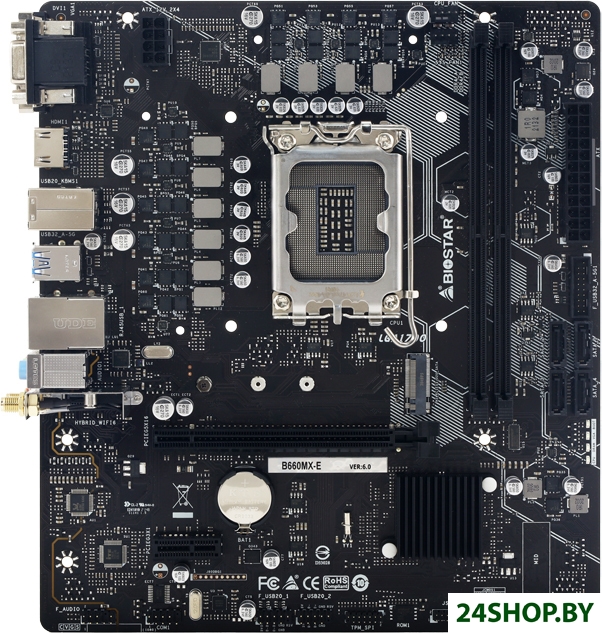 Материнская плата BIOSTAR B660MX-E Ver. 6.0 Материнская плата BIOSTAR B660MX-E Ver. 6.0