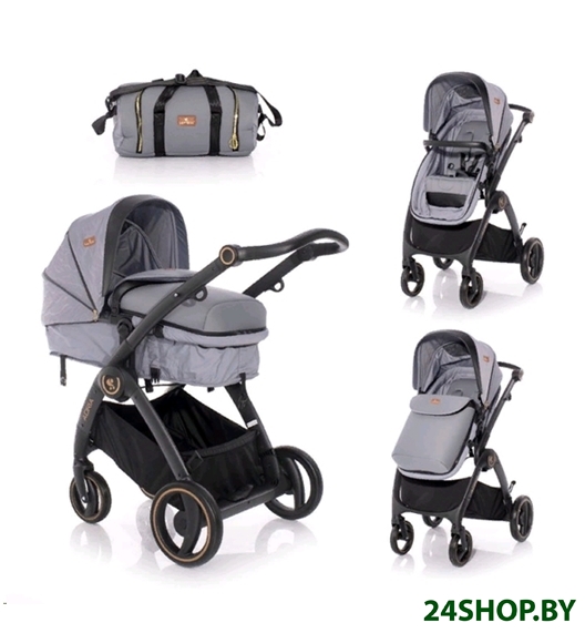 Универсальная коляска Lorelli (Bertoni) Adria 2020 (2 в 1, серый) (10021452007) Универсальная коляска Lorelli (Bertoni) Adria 2020 (2 в 1, серый) (10021452007)