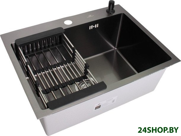 Кухонная мойка Wisent WS-36045В/GER013 (с сифоном, дозатором и колландером) Кухонная мойка Wisent WS-36045В/GER013 (с сифоном, дозатором и колландером)