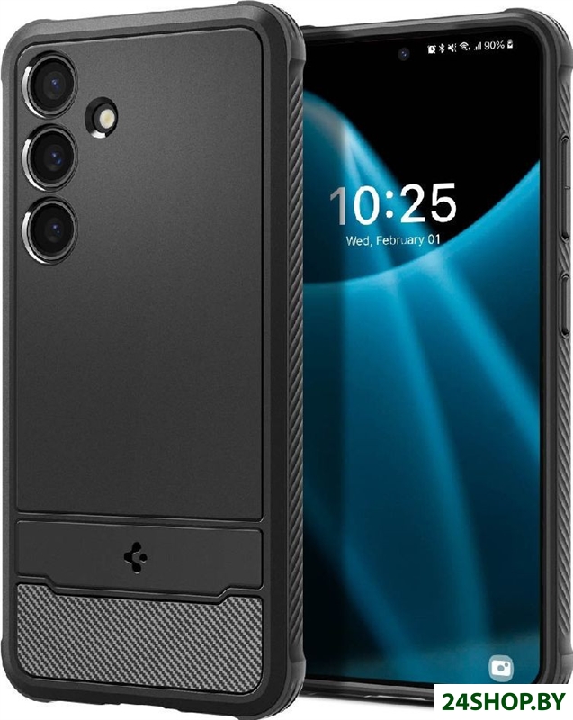 Чехол для телефона Spigen Rugged Armor для Galaxy S24 ACS07346 (черный) Чехол для телефона Spigen Rugged Armor для Galaxy S24 ACS07346 (черный)