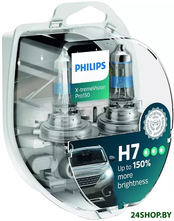 Галогенная лампа Philips H7 X-tremeVision Pro150 2шт Галогенная лампа Philips H7 X-tremeVision Pro150 2шт