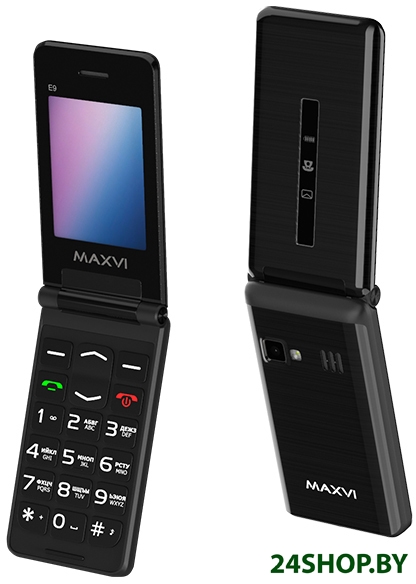 Кнопочный телефон Maxvi E9 (черный) Кнопочный телефон Maxvi E9 (черный)