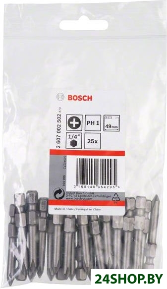Набор бит Bosch 2607002502 (25 предметов) Набор бит Bosch 2607002502 (25 предметов)