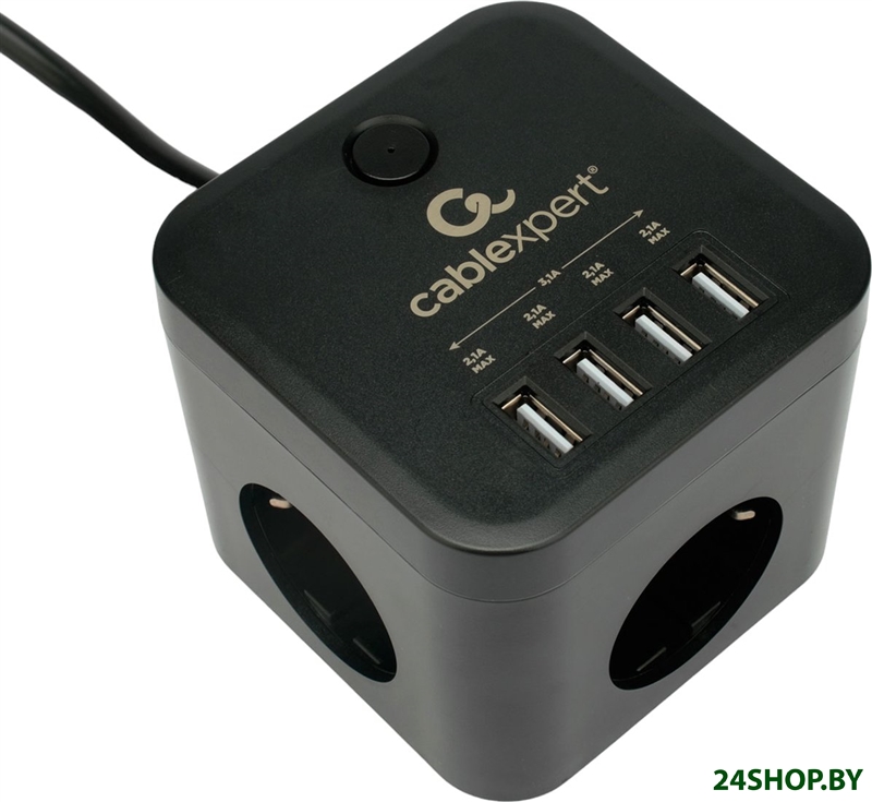 Сетевой фильтр Cablexpert CUBE-3-U4-B-1.5 Сетевой фильтр Cablexpert CUBE-3-U4-B-1.5