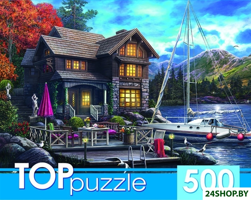 Пазл Top Puzzle Ночной дом и яхта Пазл Top Puzzle Ночной дом и яхта