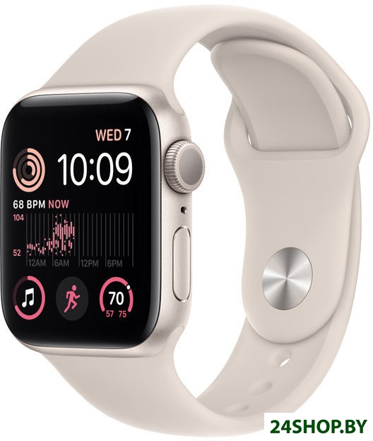 Умные часы Apple Watch SE 2 40 мм (алюминиевый корпус, звездный свет/звездный свет, спортивный силик Умные часы Apple Watch SE 2 40 мм (алюминиевый корпус, звездный свет/звездный свет, спортивный силик