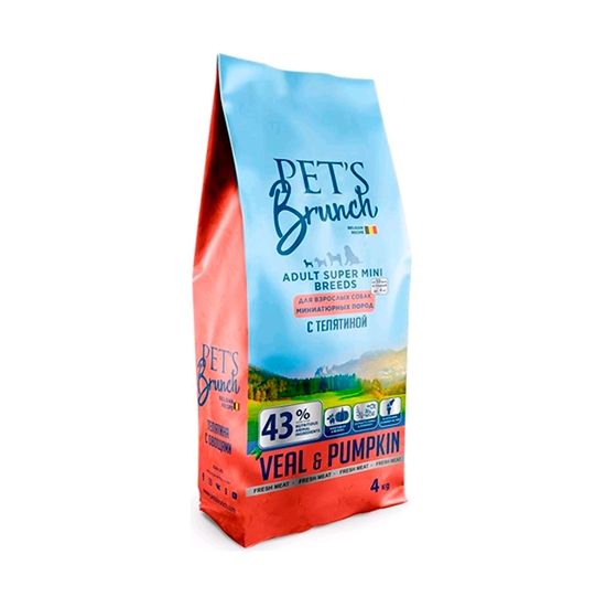 Сухой корм для взрослых собак PET'S BRUNCH ADULT SUPER MINI BREEDS (с телятиной, 1 кг) Сухой корм для взрослых собак PET'S BRUNCH ADULT SUPER MINI BREEDS (с телятиной, 1 кг)