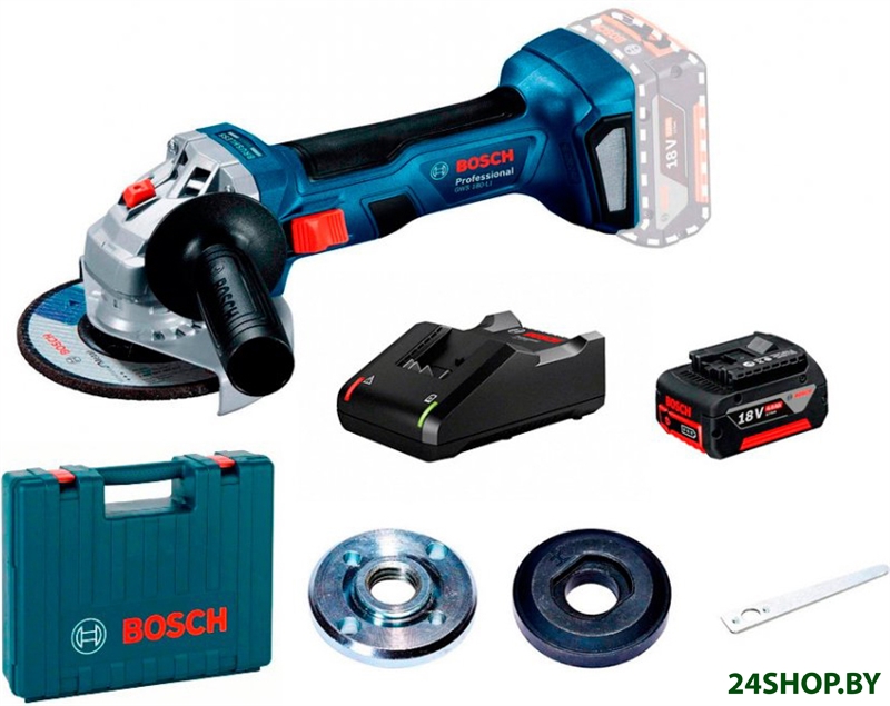 Угловая шлифмашина Bosch GWS 180-LI Professional 06019H9025 (с 1-им АКБ, кейс) Угловая шлифмашина Bosch GWS 180-LI Professional 06019H9025 (с 1-им АКБ, кейс)
