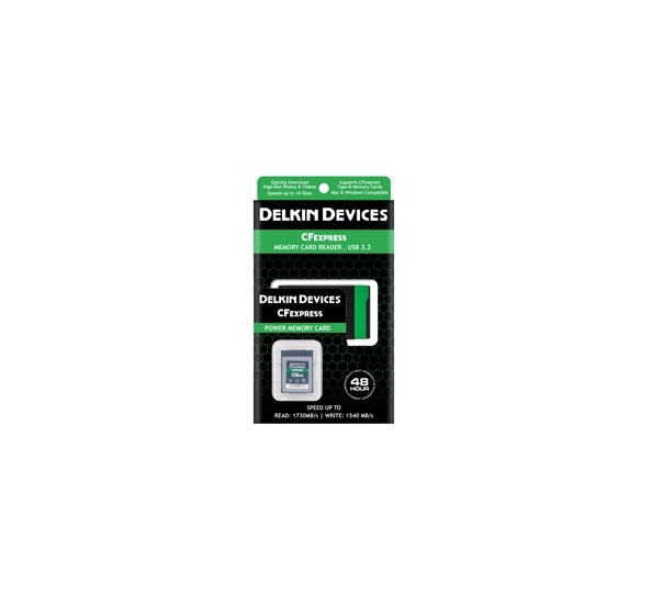 Карта памяти Delkin Devices CFexpress Reader and Card Bundle 128GB DCFX1-128-R Карта памяти Delkin Devices CFexpress Reader and Card Bundle 128GB DCFX1-128-R