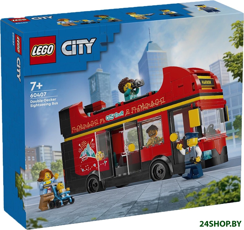 Конструктор LEGO City 60407 Красный двухэтажный экскурсионный автобус Конструктор LEGO City 60407 Красный двухэтажный экскурсионный автобус