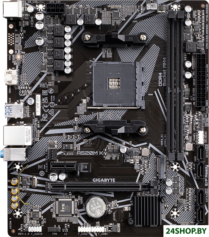 Материнская плата Gigabyte A520M K (rev. 1.0) Материнская плата Gigabyte A520M K (rev. 1.0)