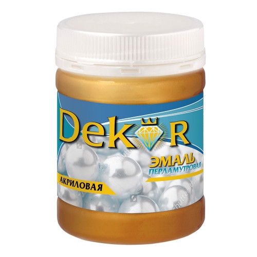 Эмаль Dekor перламутровая акриловая универсальная (золотой, 0.23 кг) Эмаль Dekor перламутровая акриловая универсальная (золотой, 0.23 кг)